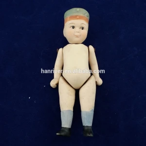 Hot selling ceramic porcelain baby figurine with flexible arms and legs