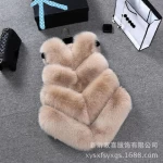 Hot Selling Ladys Faux Fur Winter Vest Quality Soft Fake Fox Fur Coat plus size womens coats