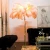 Import Hotel decoration designer modern palm tree stand copper ostrich feather floor lamp from China