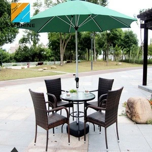 Hotel modern design stunning wicker rattan dining table and chair