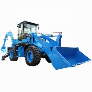 HW10-20J Front And Backhoe Loader Tractor Equipped With  Farm Trailer and Implements With CE Certificate