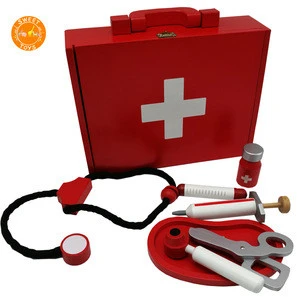 Impersonate doctor games doctor kits for kids Wooden children play set toys wood kids doctor Medicine Toy for pretend games toys