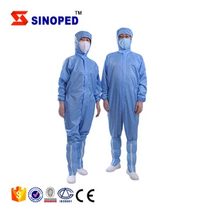 Industrial Safety Uniform Lady ESD Cleanroom Garment With Best Price