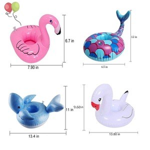 Inflatable Drink Holder 12 Pack,Floats Inflatable Cup Coasters for Summer Pool Party and Kids Fun Bath Toys- Mermaid&amp;Whale SD570