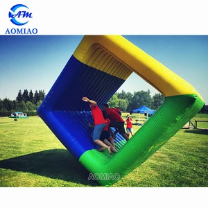 inflatable interactive adult game Flip it team building square rolling sports game