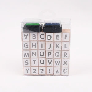 INTERWELL CMY104 Alphabet Stamp Set, Quality Kids Wooden Stamp