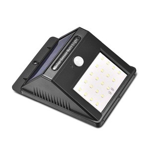 IP65 Waterproof Wall Lamps Outdoor Security Solar Sensor Wall Light 20 LED For Path Home Garden