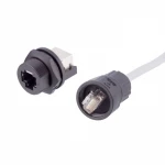 IP67 Ethernet LAN Network Extension Adapter double RJ45 Front fastened connector RCP-5SPFFH-SC87001
