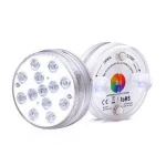 IP68 Waterproof Submersible LED Lights RF Remote Control Swimming Pool Light Battery Operated for Hot Tub Pond Pool Fountain