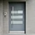 Import Italian glass luxury main entrance security door stainless steel pivot doors modern entry grey glass front door armored from China