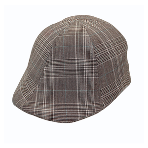 Ivy Hat Fashion Checked Fabric Ivy Cap Newsboy Cap