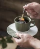 Japanese matte frosted colorful ceramic cup coffee cup saucer creative color matching afternoon tea cup