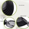Japanese restaurant tableware unbreakable black matte oval sushi dish melamine plates
