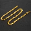 JMW fashion necklace with 24K gold stainless steel cut bevel luxury necklace