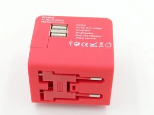 Kantravel Universal World Advertising Travel Adapter with Custom Logo, Travel USB Charger Best As Promotion Gifts/Giveaways