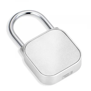 Keyless USB Rechargeable Portable Fingerprint Smart Padlock Quick Unlock Zinc Alloy Smart Biometric Fingerprint Padlock