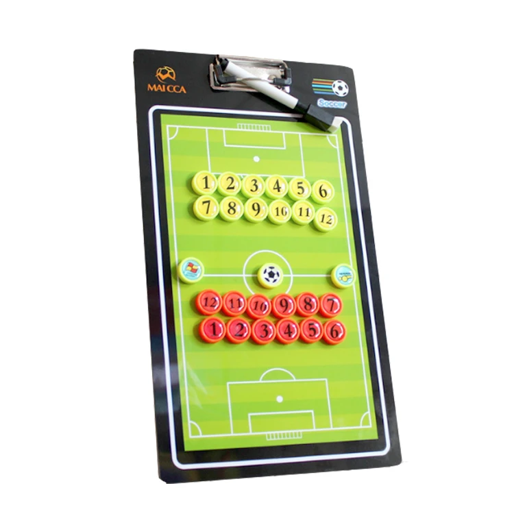 Kids Educational Toy Magnetic Football Game Board Ironing Board Double Side Clipboard Strategy Coaching Board