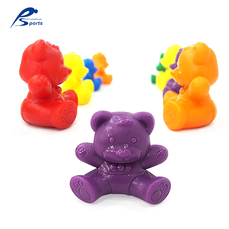 Kids Educational toy plastic 96 PCS 6color Darling Bear Counters math counting toy learning resources teaching aids
