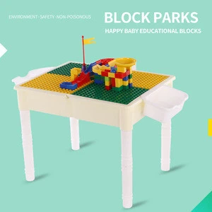 kids furniture lego table with chair factory price lego learning desk on sell