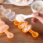 Kitchen cooking utensil tools creative DIY childrens plastic sushi mold rice ball molds onigiri shaker maker mould