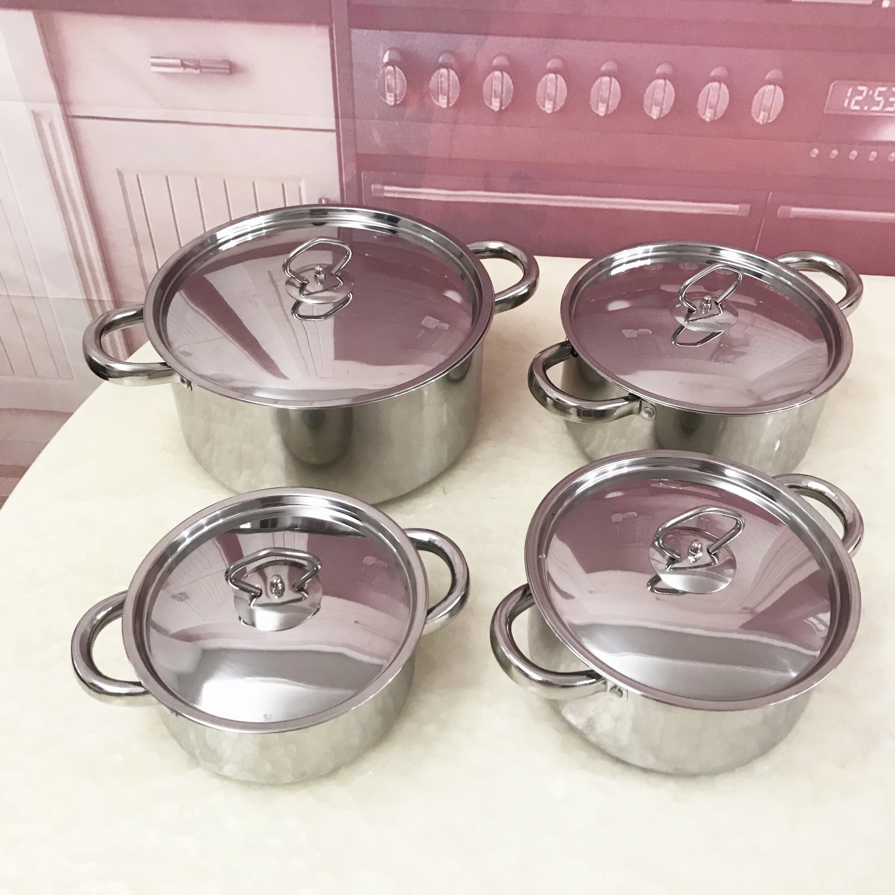 Kitchen Induction saucepan casserole cooking pots stainless steel cookware sets
