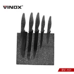 Knife Set with Magnetic Block / Stand - 5-Piece Stainless Steel color knife set