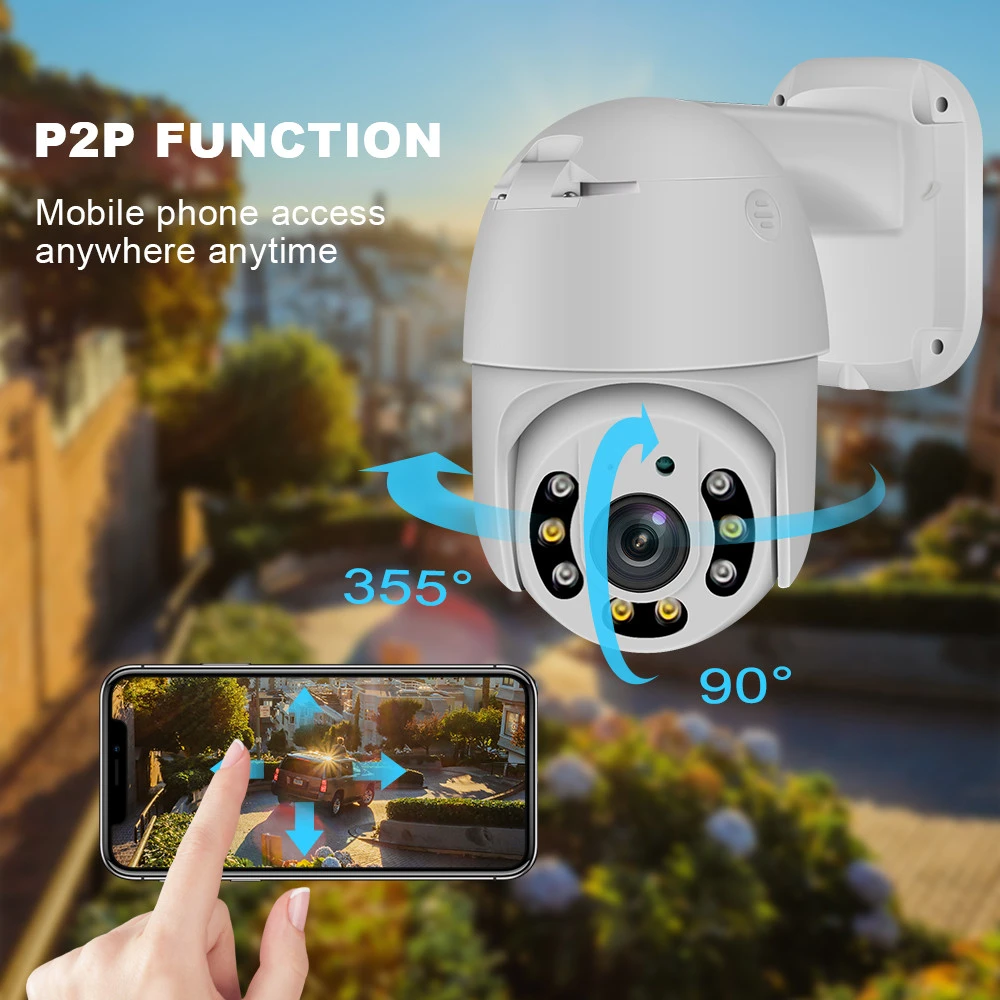 Korang 2020 5mp outdoor zoom lens ptz CCTV security camera poe ip camera with onvif