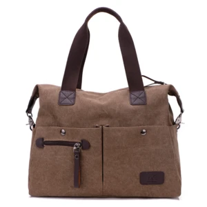 Korean Fashion Retro Single Shoulder Casual Large Capacity Handbags Vintage Canvas Messenger Bag