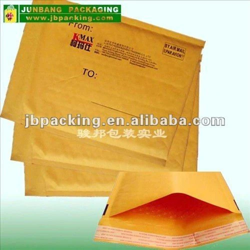 Kraft paper padded reusable envelopes