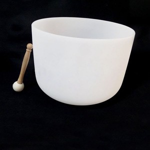 KW High Performance Milky White Single Crystal Singing Bowls Chakra Set For Reiki Offering