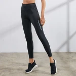 Ladies Tights Asian Leggings Reflective Fabric 86% Polyester 14% Spandex Workout Pants With Pockets Custom Print Yoga Leggings