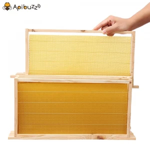 Langstroth Deep Waxed Wood Bee Hive Frames with Wired Beeswax Foundation Apiculture Equipment Beekeeping Tool Supply Apicultura