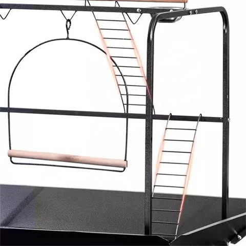 View of Buy Large Bird Cage Bird Stand Rack Bird Perches Ladders Swing Open ...