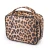 Import Large Small PU leather leopard storage toiletry makeup cosmetic bag pouch box Makeup Case Leopard Handle Cosmetic Bag from China