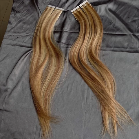 Large Stock Top Quality Virgin Hair 100% Remy Human Double Drawn Tape Hair Extensions