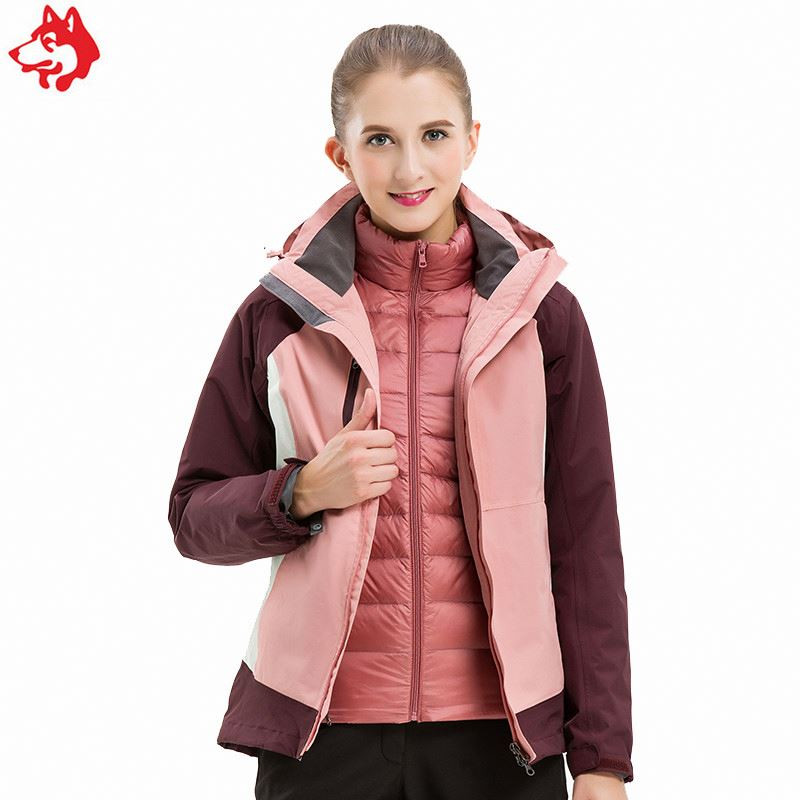 Latest duck down double sets technical jackets outdoor ski camping hiking trekking sportswear clothing outdoor jacket