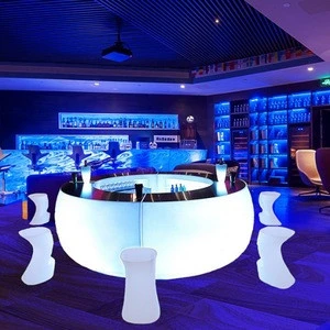 Led illuminated bar counter bar and night club furniture