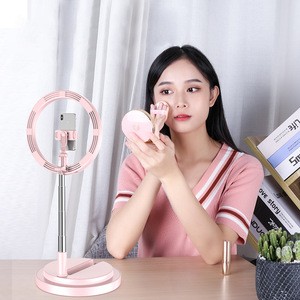 LED ring light photo video lamp foldable selfie stand fill light for YouTube live mobile phone camera clamping