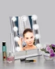 LED Touch Screen Makeup Mirror Lighted Beauty Vanity Mirror with 9 LED Lights Adjustable Countertop 360 Rotating Mirror