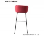 LIANFENG Factory Direct sales Cheap Price Metal Spray Frame Used Kitchen High Bar Chairs With Footrest
