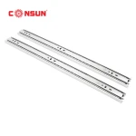Light Duty Quiet furniture rails channel Soft close full extension ball bearing slide 3 Folds Chest Of Drawers Drawer Slides