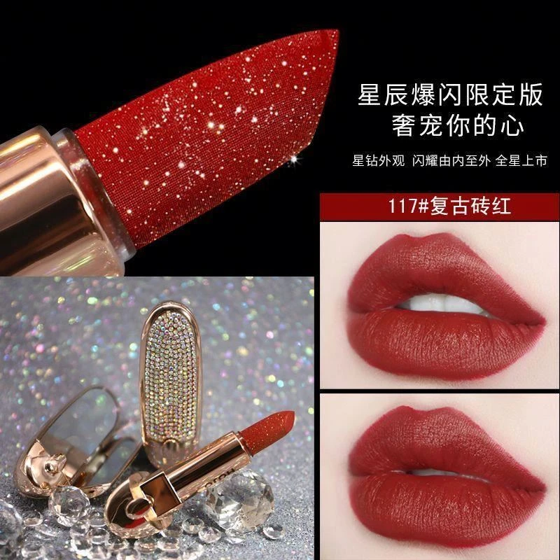 Long Lasting Lip Stick Lip Gloss Palette Moisturizing Lipliner Pen Lipbalm Stick Matte Stars Lipstick 10 Colors