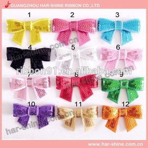 Lovely Baby Items Kids Hair Ribbon Bows Baby Girls Headband with Sequin