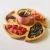 Import low price custom home party round divided compartments dry fruits dessert cake bamboo wooden serving tray plates from China