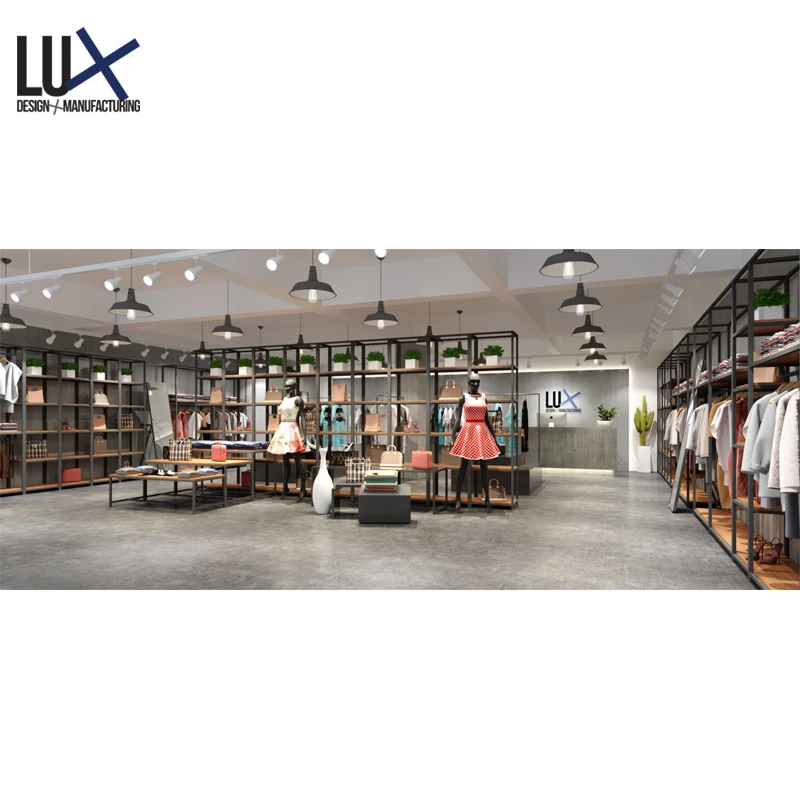 LUX New Design clothing retail shop,clothing display For Store Decoration