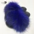 Import Luxury custom summer mixed color dyed soft fluffy fur slippers women raccoon fur slides from China