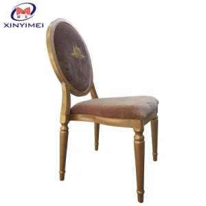 Luxury Design Back Metal Frame Banquet Hall Dining Chair for Hotel Restaurant