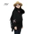 Import Luxury Embroidered Knitted Black Long Woolen Ladies Fox Fur Trimed Shawl With Tassel from China