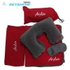 Luxury personalized airline sleep amenity kit blanket inflatable pillow pouch bag travel set packing cubes