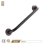 Luxury Retro Black Bathroom Shower Safety Helping Handle Wall Mounted Bathtub Handrail
